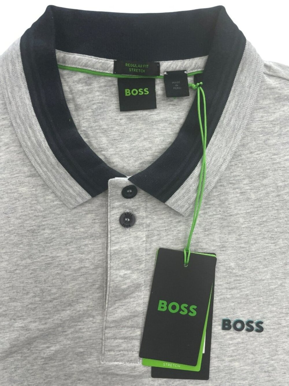 Hugo Boss Paddy Polo Regular Fit Stretch Shirt Gray Men's Size XL MSRP$116 NEW - Picture 2 of 9